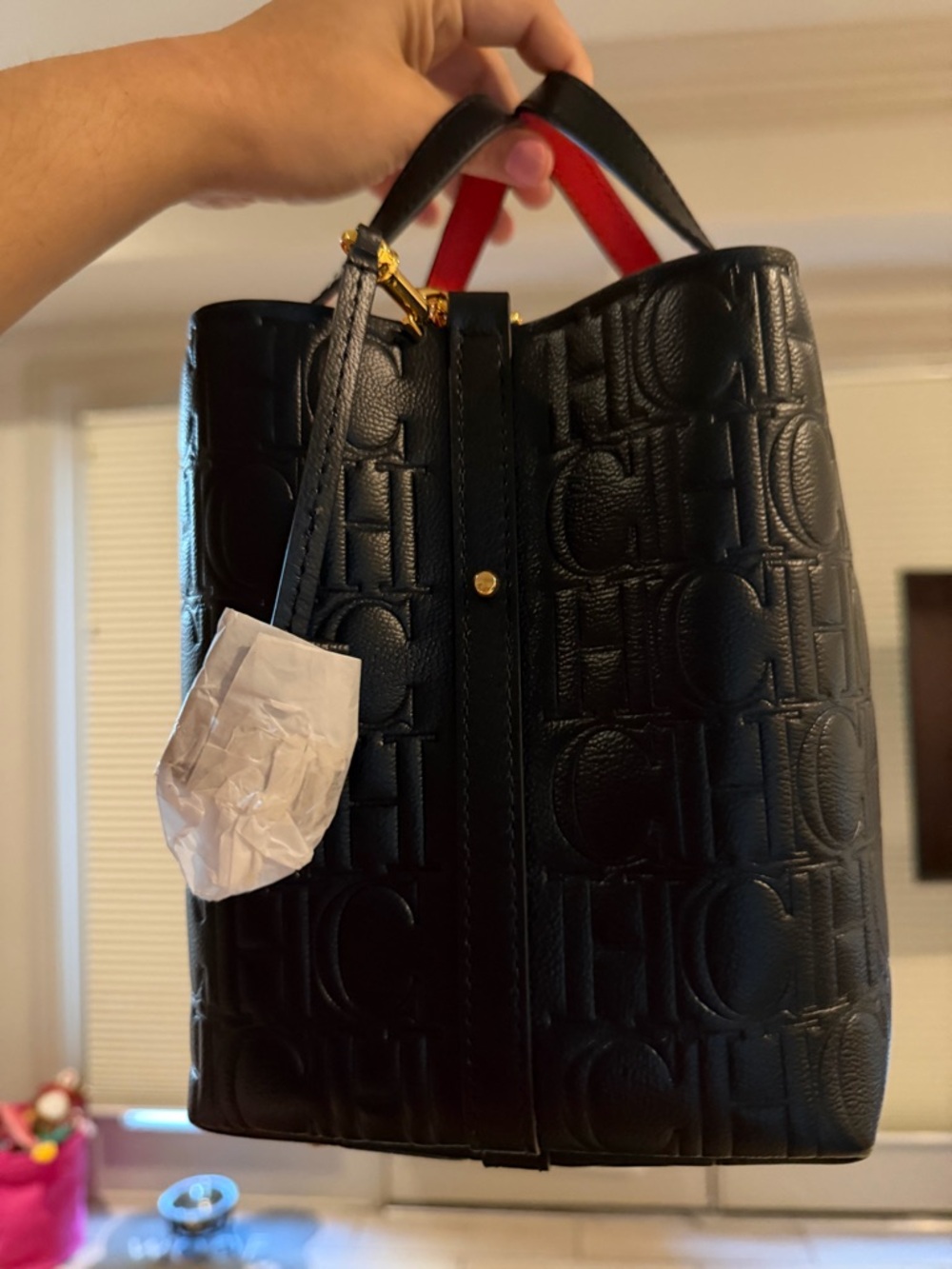 NWT Carolina Herrera MATRYOSHKA LOCKED XS | SMALL HANDBAG Black - Picture 14 of 16